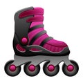 Roller skates icon cartoon vector. Girl shoe