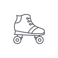 Roller skates line icon concept. Roller skates vector linear illustration, symbol, sign