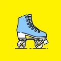 Roller skates line icon