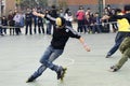 Roller skating game Royalty Free Stock Photo