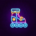 Roller Skating Neon Label