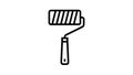 roller tool repair line icon animation