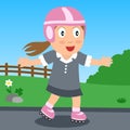 Rollerblade Girl in the Park Royalty Free Stock Photo