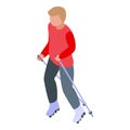 Rollerblade icon, isometric style