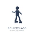 Rollerblade icon. Trendy flat vector Rollerblade icon on white b