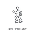 Rollerblade linear icon. Modern outline Rollerblade logo concept