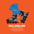 Rollerblade or Roller Skates Royalty Free Stock Photo