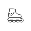 Rollerblade sport inventory line outline icon