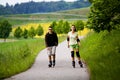 Rollerblades for two Royalty Free Stock Photo