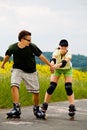 Rollerblades for two Royalty Free Stock Photo