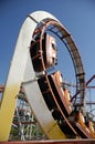 Rollercoaster at funfair Royalty Free Stock Photo