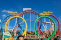 Rollercoaster OLYMPIA LOOPING on the oktoberfest in munich with