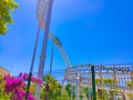 Rollercoaster Ride against blue sky Royalty Free Stock Photo