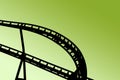 Rollercoaster shape on fun fair Royalty Free Stock Photo