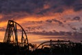 Rollercoaster Sunset Royalty Free Stock Photo