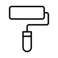 Rollerpaint vector color line icon Royalty Free Stock Photo