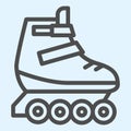 Rollers line icon. Skates roller shoes. Sport vector design concept, outline style pictogram on white background, use