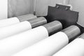 Rollers and roll print paper Royalty Free Stock Photo