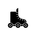 Rollerskate black glyph icon Royalty Free Stock Photo