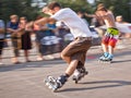 Rollerskating competition Royalty Free Stock Photo