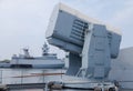 Rolling airframe missile system on German navy corvette Royalty Free Stock Photo