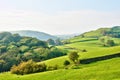 Rolling countryside around a farm