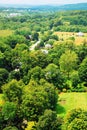 Rolling countryside and hills view