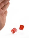 Rolling the Dice Royalty Free Stock Photo