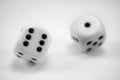 Rolling dice Royalty Free Stock Photo