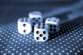 Rolling the dice concept for business risk, chance, good luck or gambling Royalty Free Stock Photo