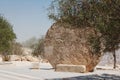 Rolling door, monument on Mount Nebo Jordan, Royalty Free Stock Photo