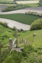 Rolling English countryside landscape in Spring Royalty Free Stock Photo