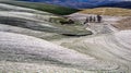 Rolling Farm Fields Covered in Snow on the Palouse in Washington Royalty Free Stock Photo