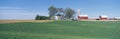 Rolling Farm Fields, Great River Road, Balltown, N.E. Iowa Royalty Free Stock Photo