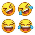 Rolling on the Floor Laughing. ROFL emoji, funny to tears emoticon 3D stylized vector icon