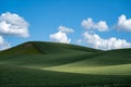Rolling green grass hills of the Palouse region of Eastern Washington State Royalty Free Stock Photo