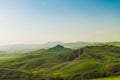 The rolling green hills of the Sicily countryside Royalty Free Stock Photo