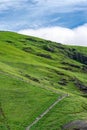 Rolling hills and blue sky whiteclouds Royalty Free Stock Photo