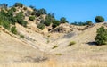 Rolling hills and canyon in the Santa Monica Mountains of California Royalty Free Stock Photo