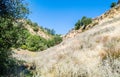 Rolling hills and canyon in the Santa Monica Mountains of California Royalty Free Stock Photo