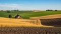 Of fertile farming regions possibly in the American Midwest or Royalty Free Stock Photo