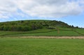 Rolling Hills and Farmland and Stone Walls in England Royalty Free Stock Photo