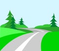 Winding Country Road Clipart Royalty Free Stock Photo