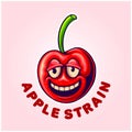 Rolling laughter funny apple weed strain Royalty Free Stock Photo