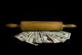 Rolling in the money Royalty Free Stock Photo