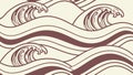 Rolling Ocean Waves Pattern, Nautical Sea Design, vector design Generative AI Royalty Free Stock Photo