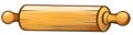 rolling pin cartoon isolated Royalty Free Stock Photo