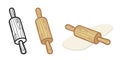 Rolling Pin dough bakery cooking illustration wallpaper background