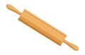 Rolling pin icon. Wooden baking tool. Cartoon pastry cylinder