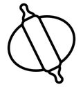 Rolling Pin Isolated Vector icon which can be easily modified or edit Royalty Free Stock Photo